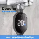 Thermomètre de douche d&rsquo;eau domestique avec affichage LED 0 ℃ ~99 ℃   Mesure précise de la température de l&rsquo;eau, compteur intelligent étanche pour salle de bain