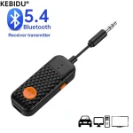 Bluetooth 5.4 transmetteur récepteur Audio 3.5MM AUX Hifi stéréo musique adaptateur sans fil avec micro pour voiture avion TV PC casque