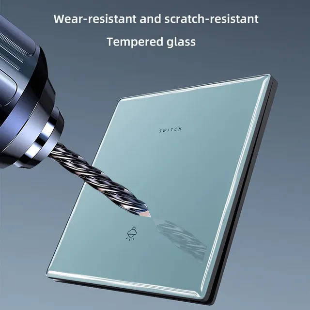 Panneau de commutation de lampe murale en verre trempé – vue 3