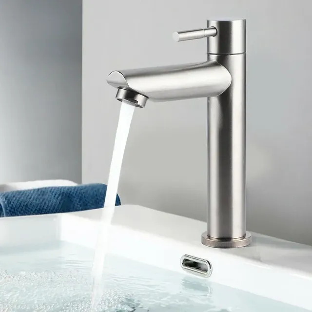 Mitigeur lavabo haut monocommande acier inoxydable… – vue 4