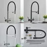 Robinet de cuisine à eau filtrée noir – vue 5
