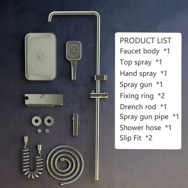 Ensemble de douche numérique avec bouton de Piano – vue 5