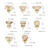 Bouton meuble cristal champagne rosé ambre pressé fleur… – vue 6