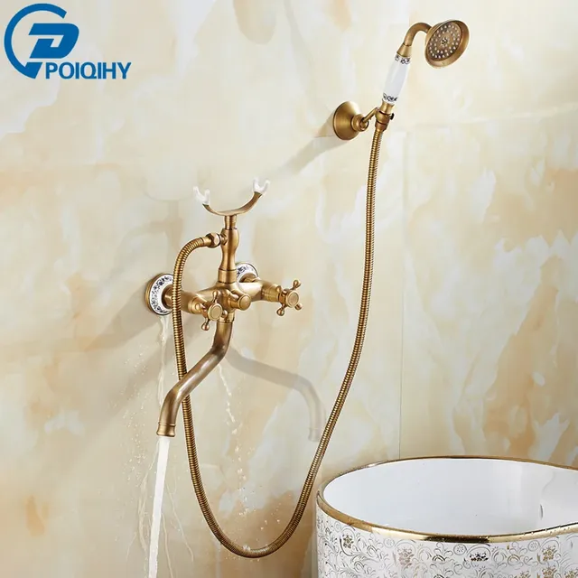 Robinets de baignoire en laiton Antique