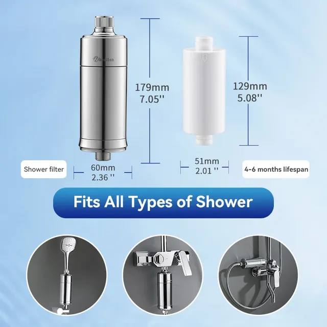 Wheelton Filtre à eau pour douche domestique - Filtre à… – vue 6