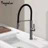 Robinet de cuisine noir avec pulvérisateur…