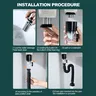 Siphon évier flexible accordéon ABS PVC noir mat chambre… – vue 4