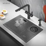 ASRAS 304 évier de cuisine multifonctionnel en acier… – vue 2