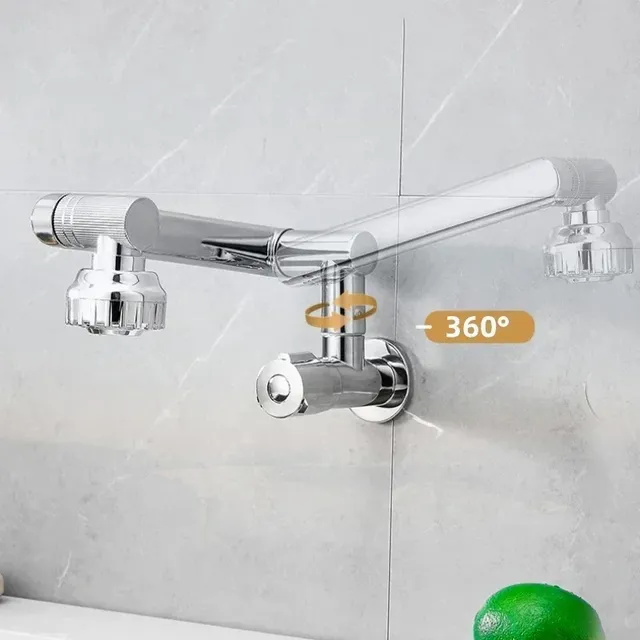 360 ° Robinet de cuisine chromé rotatif – vue 3
