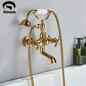 Kendesia-Robinet de douche avec douchette à main, style de téléphone, douche Cascade HOBath, cabine de baignoire, douche d&rsquo;évier, eau chaude et froide