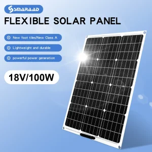 Panneau solaire Flexible 12V 18V 100W 200W 500W pour charger la batterie, Kit solaire puissant pour système solaire d&rsquo;éclairage domestique