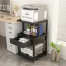 Meuble support imprimante trois niveaux roulettes tiroir… – vue 2