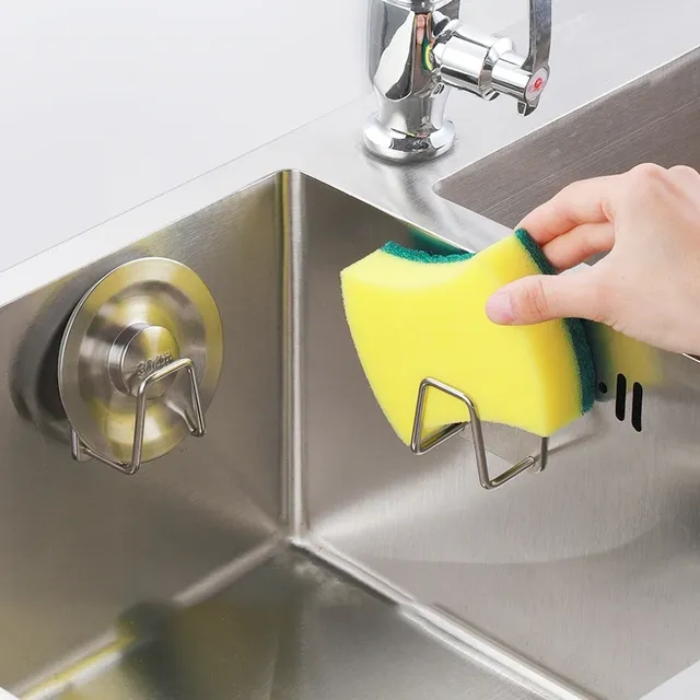 Porte-éponges d'évier de cuisine en acier inoxydable – vue 2