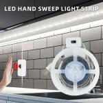 Bande lumineuse LED 5V, variateur intelligent, capteur de geste, contrôle de commutateur, facile à installer, adapté à l&rsquo;éclairage du salon, de l&rsquo;armoire et de la chambre à coucher