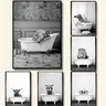 Affiche d'Animaux Noir et Blanc dans la…