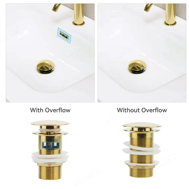 Filtre de vidange Pop-Up pour lavabo de salle de bains – vue 3