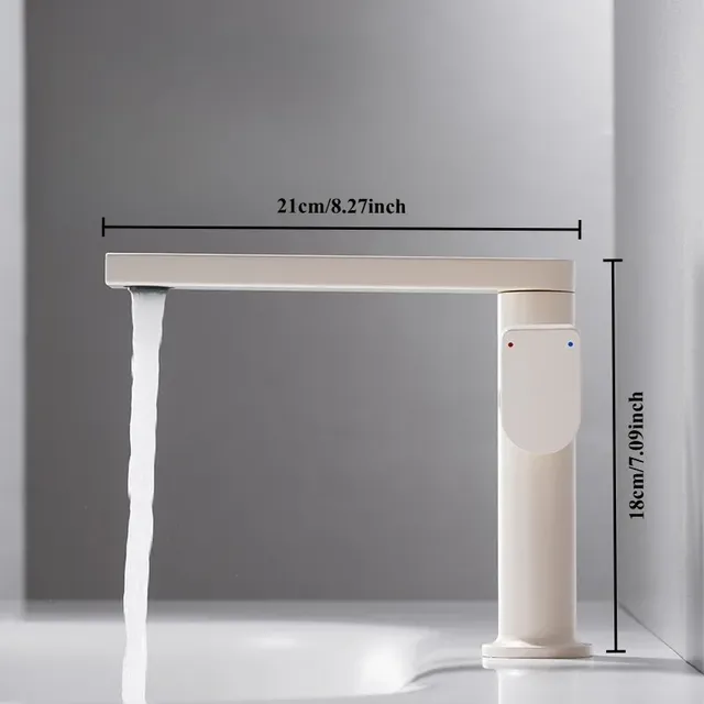 Mitigeur Lavabo Monotrou Laiton Cascade Bec Plat… – vue 2