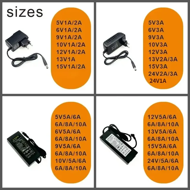 Adaptateur d'alimentation 220V AC DC 5V 6V 8V 9V 10V 12V… – vue 2