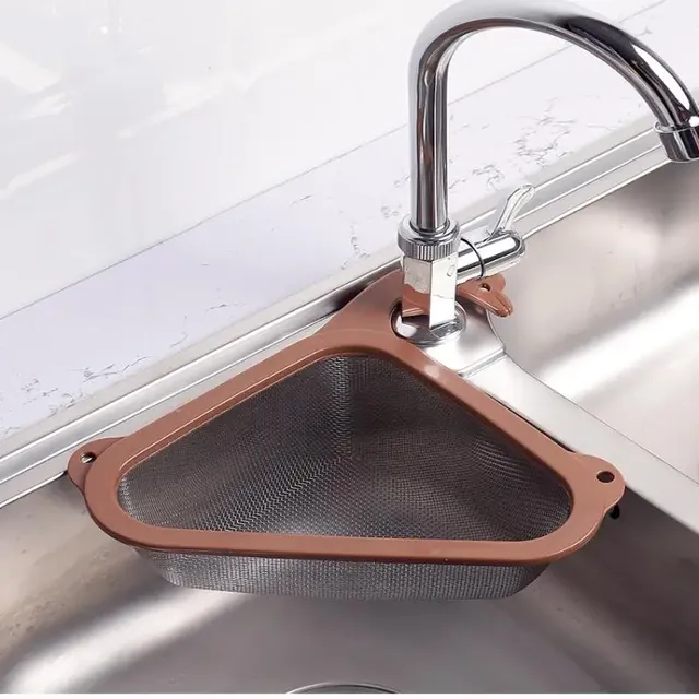 Panier filtrant evier cuisine angle triangulaire inox… – vue 4