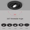 Dimmable LED Downlight 5w 7w 10w encastré plafonnier 360… – vue 3