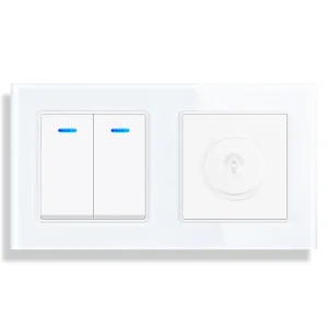 SRAN variateur de lumière bouton rotatif variateur contrôleur de luminosité réglable cadre en verre trempé bouton variateur SRAN variateur de lumière bouton rotatif variateur contrôleur de luminosité réglable cadre en verre trempé bouton variateur