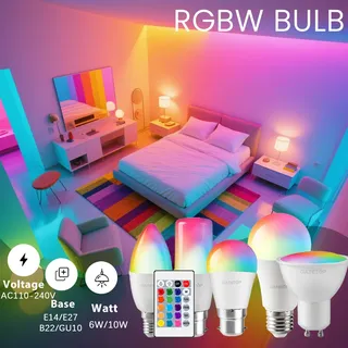 Ampoule LED intelligente RGB GU10 E27 E14 B22