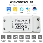 10A WiFi commutateur intelligent maison intelligente commutateur de commande sans fil relais disjoncteur télécommande commande vocale prise en charge Alexa Google Home Ewelink