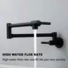 Robinet de Cuisine Pliable en Laiton Massif Noir à… – vue 4