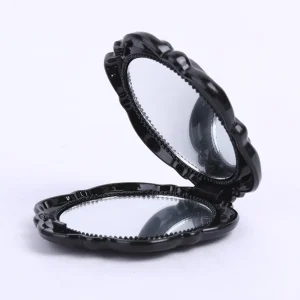 Miroir de maquillage Double face en forme de Rose, Mini miroir de poche de forme ronde, miroir cosmétique pratique, outil de beauté de voyage