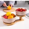 Assiette à fruits nordique ronde en céramique – vue 4