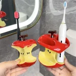 Accessoires de salle de bains, porte-brosse à dents électrique Apple à haute esthétique, articles de toilette à Base en céramique, support de rangement amusant