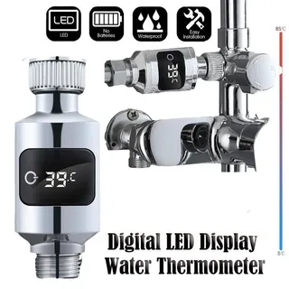 Pommeau de douche moniteur de température de l'eau électricité LED…
