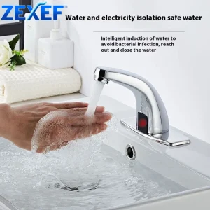 ZEXEF Angle réglable robinet mélangeur de cuisine automatique infrarouge évier robinet d’eau montage capteur tactile pont inductif Bidet Torneira ZEXEF Angle réglable robinet mélangeur de cuisine automatique infrarouge évier robinet d’eau montage capteur tactile pont inductif Bidet Torneira