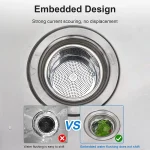 Filtres d&rsquo;évier d&rsquo;eau, filtre à mailles, outil de cuisine, couvercle de vidange de sol de salle de bains en acier inoxydable, outils de bouchon de capture de cheveux de douche