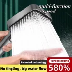 Xiaomi-Pommeau de douche à grand panneau, 13cm, 3 modes, haute pression, massage réglable, filtre, 152 HOAccessrespiration, Nouveau