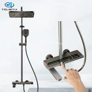 Ensemble de douche multifonctionnel d’eau chaude et froide, pour salle de bain domestique, touches de Piano, affichage numérique, système de douche à pression pour toilettes Ensemble de douche multifonctionnel d’eau chaude et froide, pour salle de bain domestique, touches de Piano, affichage numérique, système de douche à pression pour toilettes