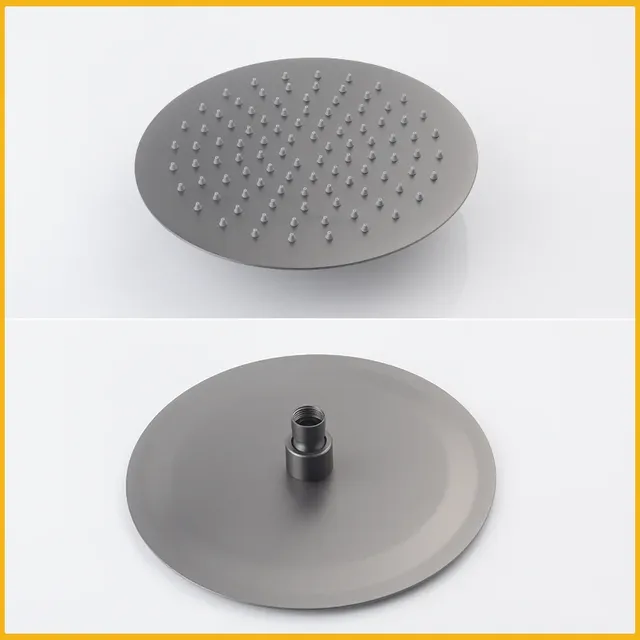 Pommeau de douche rond et fin en acier inoxydable – vue 3