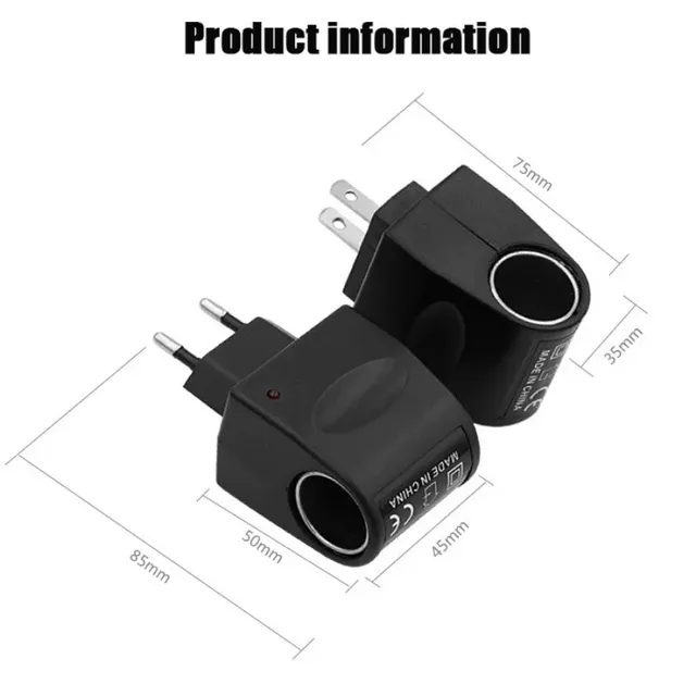 Adaptateur allume-cigare de voiture AC 220V à DC 12V – vue 5