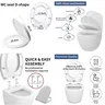 Sièges de toilette blancs avec couvercle de charnières à… – vue 4