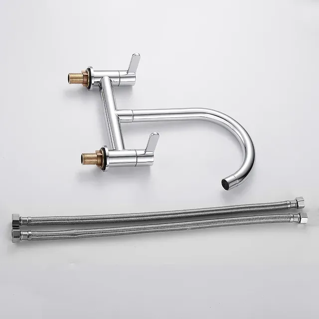 Robinet évier cuisine laiton chromé bec pivotant 360… – vue 5