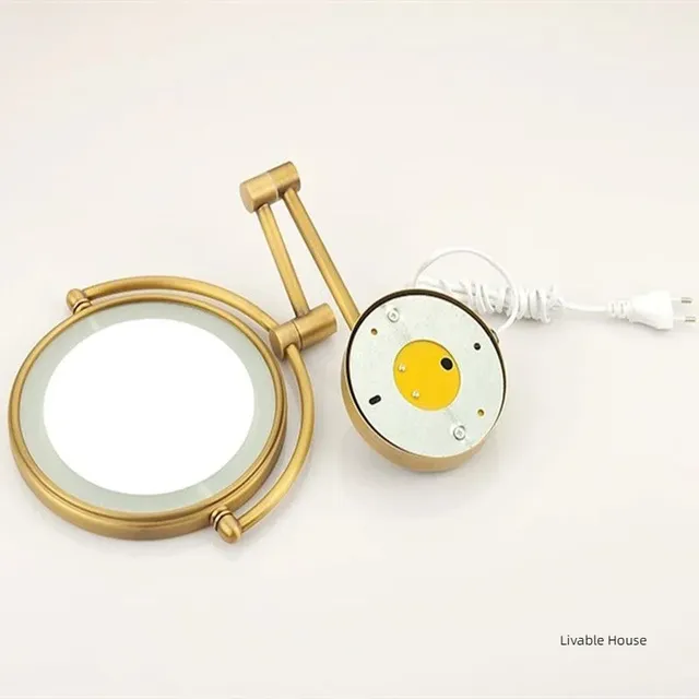 Miroir de maquillage doré – vue 5