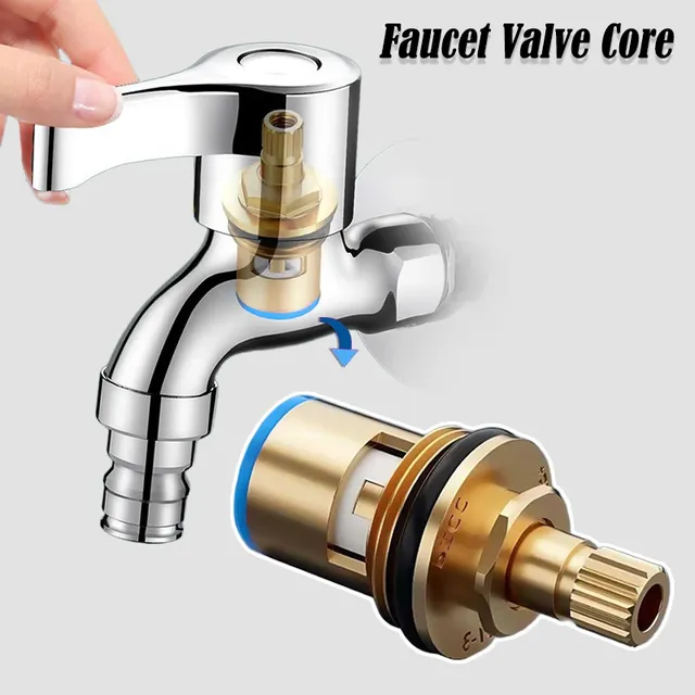 Valves de robinet de remplacement en céramique et laiton – vue 2