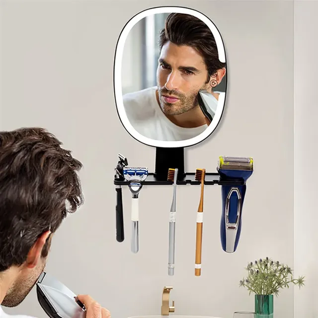 Miroir douche antibuée éclairage tactile réglable trois… – vue 3