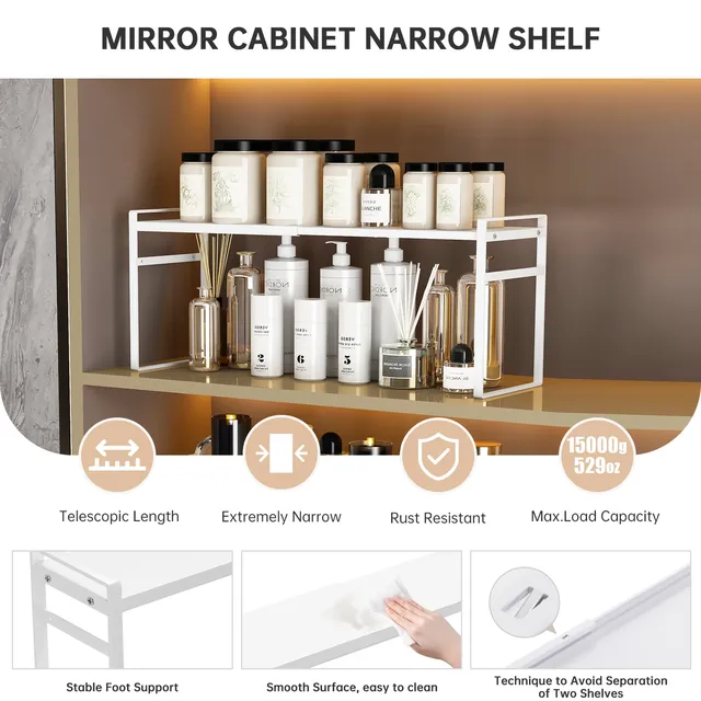 Boîte de rangement pour armoire à miroir de salle de bain – vue 2