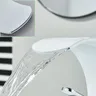 Robinet de lavabo cascade chromé blanc – vue 4