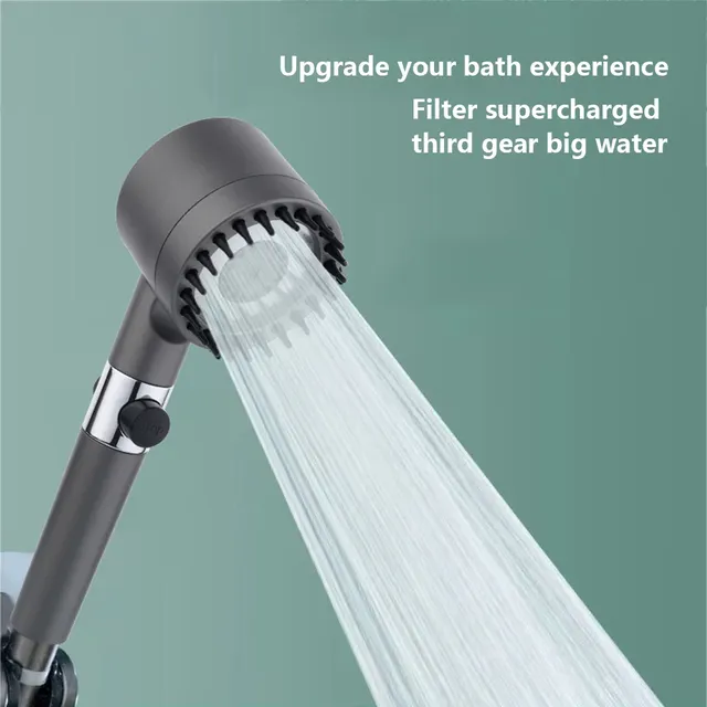 Pommeau douche noir anthracite mat tête ronde pivotante… – vue 3