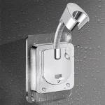 Support de douche réglable, support de pomme de douche, buse, support de main, sans poinçon, Rotation multi-angle, support de douche