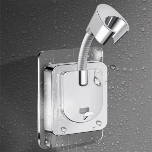 Support de douche réglable, support de pomme de douche, buse, support de main, sans poinçon, Rotation multi-angle, support de douche Support de douche réglable, support de pomme de douche, buse, support de main, sans poinçon, Rotation multi-angle, support de douche