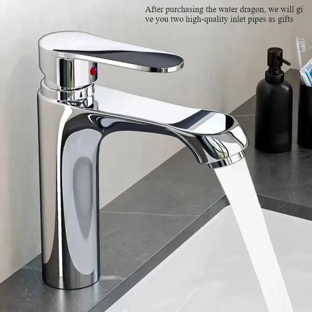 Mitigeur lavabo monocommande chromé design moderne corps… – vue 3