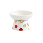 Distributeur de nourriture en céramique pour chat, bol créatif et mignon pour animaux de compagnie, bol à pied haut, multi-usage, Anti-basculement, bassin d&rsquo;alimentation pour chien, récipient d&rsquo;eau